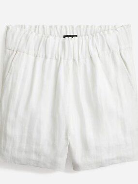 J.Crew Women's White Linen Shorts Size L